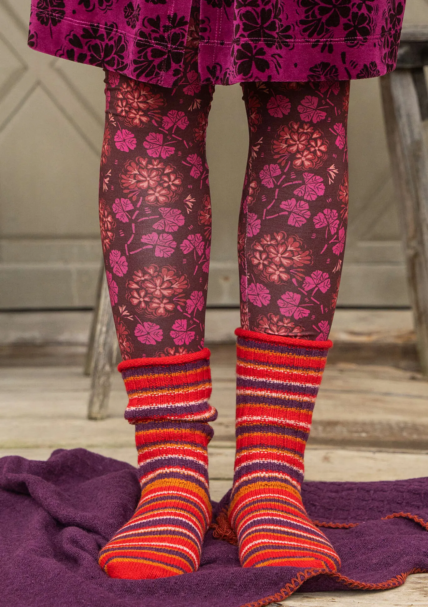 Raggsocka i lammull/återvunnen ull