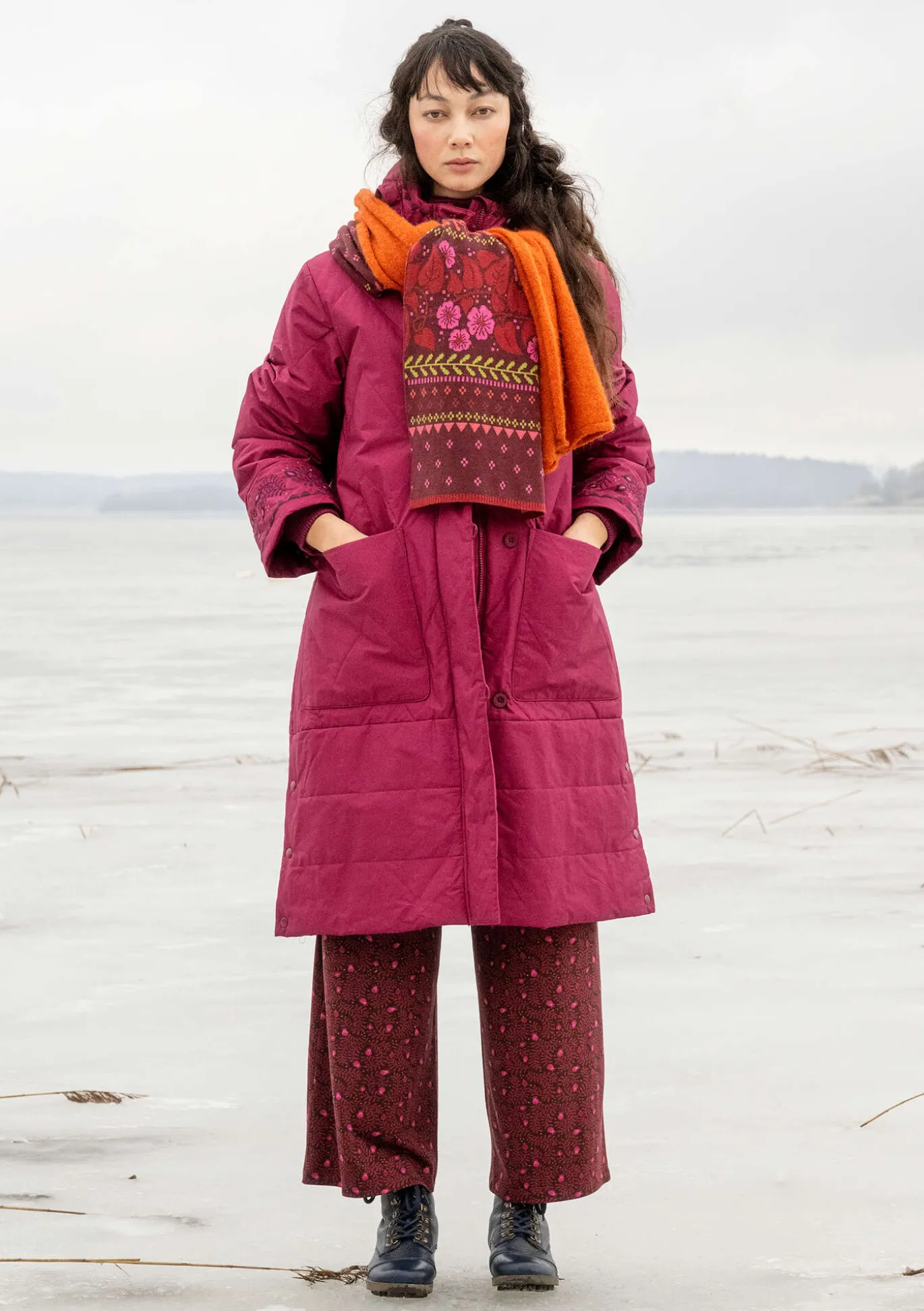 Vävd kviltad kappa "Svalbard"